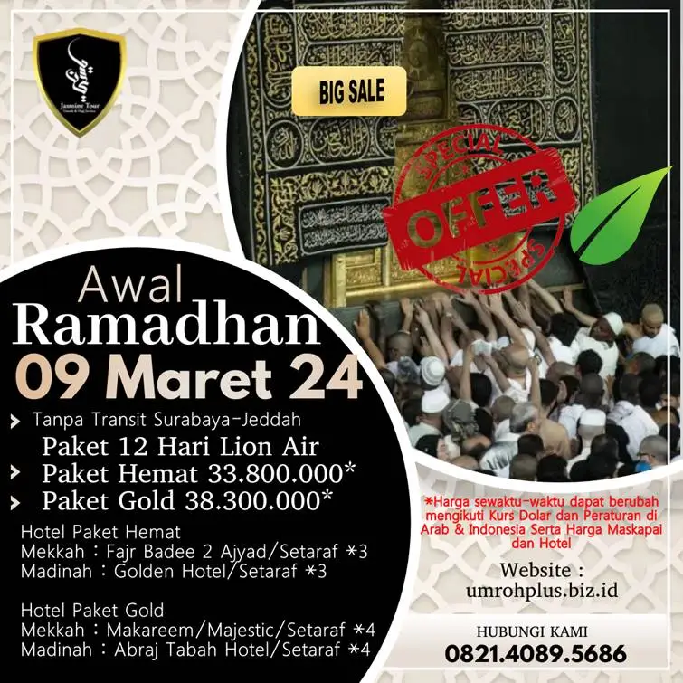 Biaya Umroh Ramadhan Jember Awal Ramadhan Berangkat Dari Surabaya