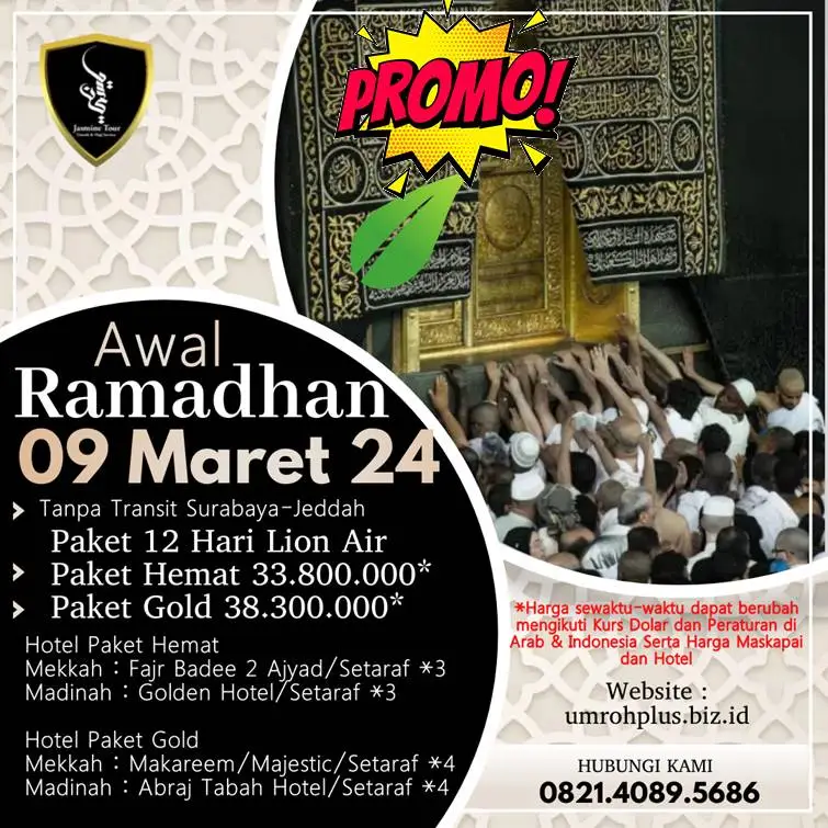 Jadwal Umroh Ramadhan Bondowoso Awal Ramadhan Berangkat Dari Surabaya