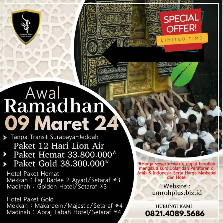 Jadwal Umroh Ramadhan Tuban Awal Ramadhan Berangkat Dari Surabaya