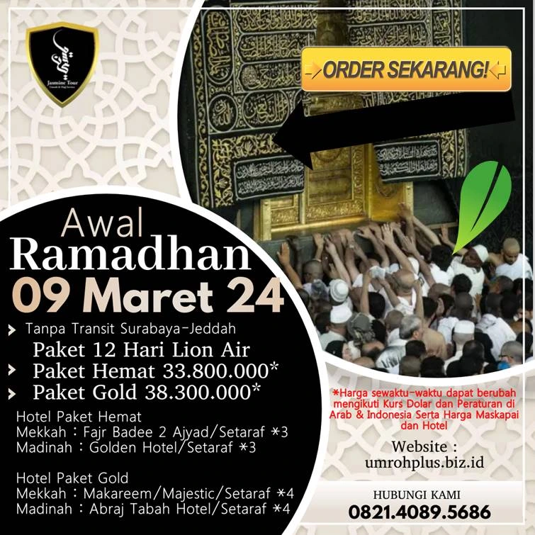 Paket Umroh Ramadhan Ponorogo Awal Ramadhan Murah