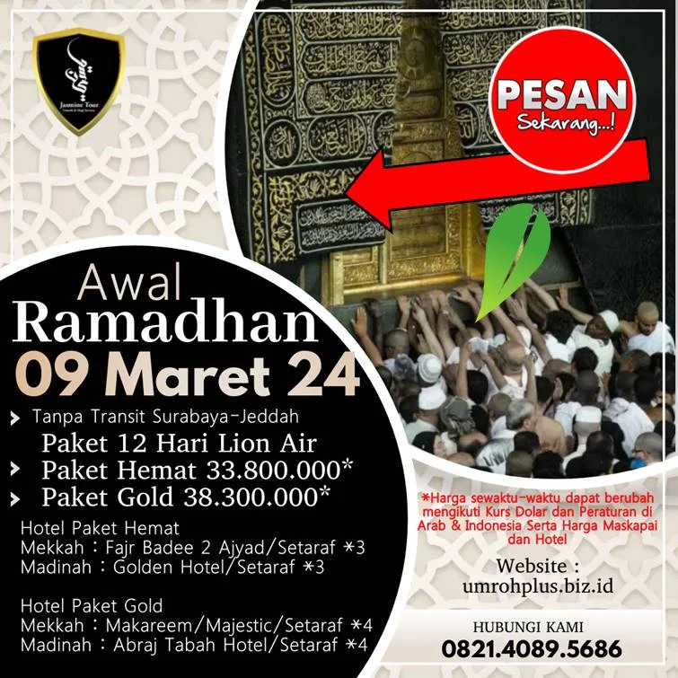Jadwal Umroh Ramadhan Sumenep Awal Ramadhan Berangkat Dari Surabaya