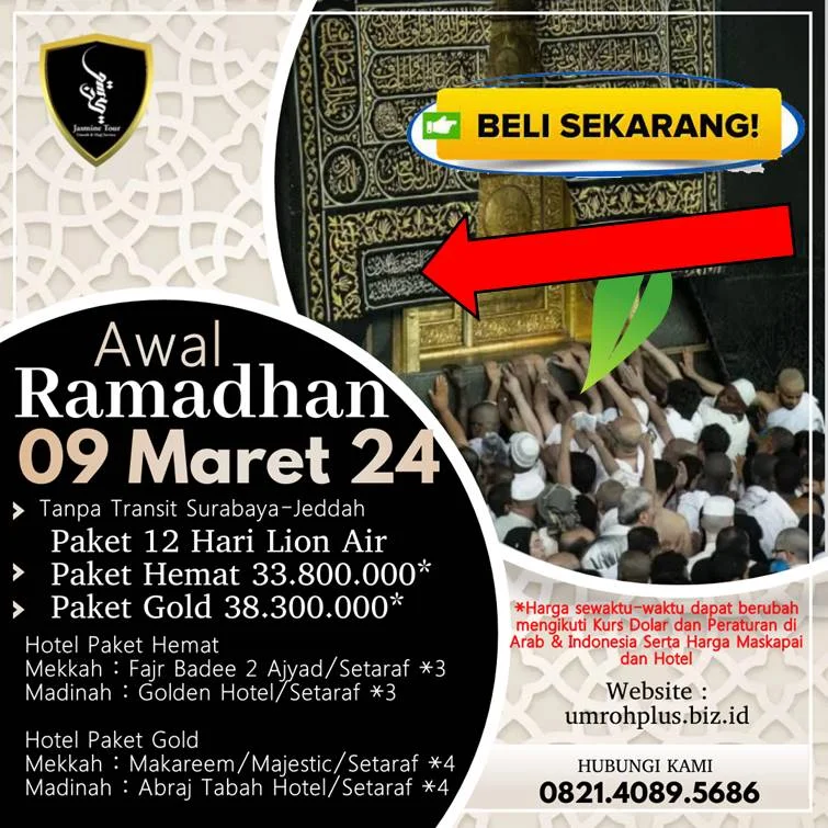 Harga Umroh Ramadhan Surabaya Awal Ramadhan Berangkat Dari Surabaya