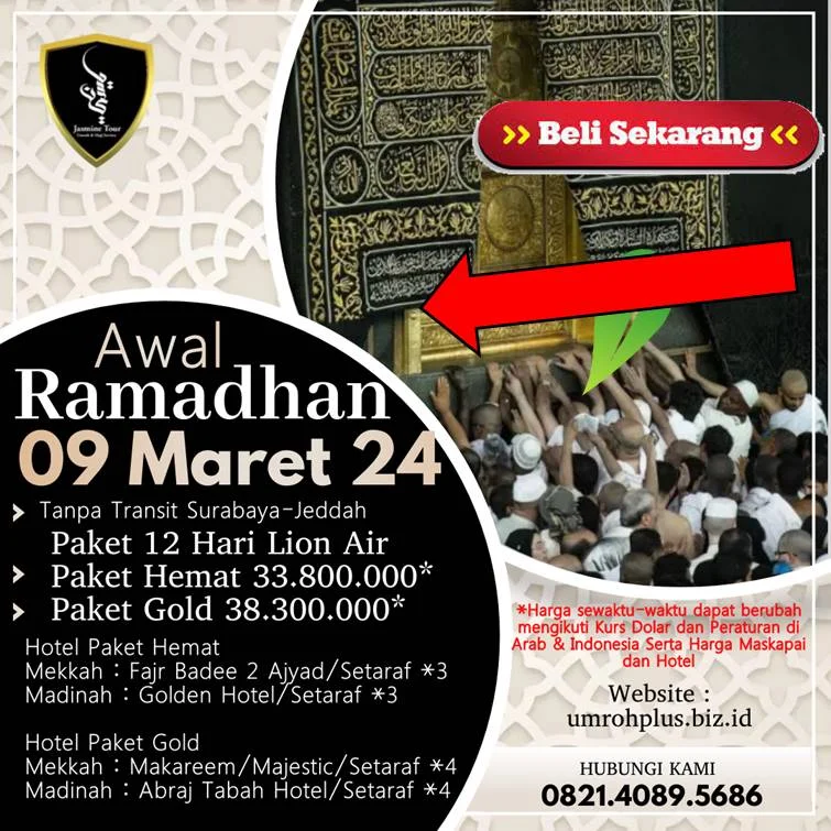 Biaya Umroh Ramadhan Sampang Awal Ramadhan Berangkat Dari Surabaya