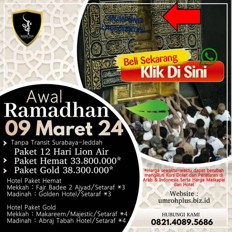 Biaya Umroh Ramadhan Banyuwangi Awal Ramadhan Berangkat Dari Surabaya