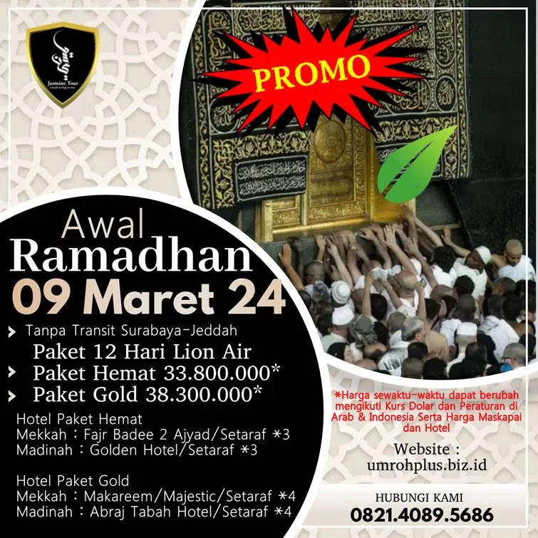 Jadwal Umroh Ramadhan Kediri Awal Ramadhan Berangkat Dari Surabaya