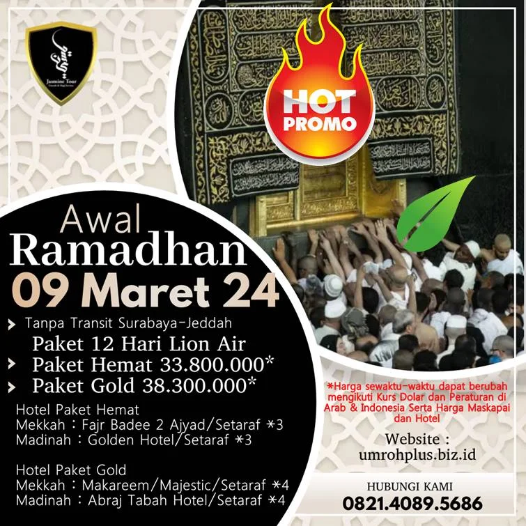 Harga Umroh Ramadhan Sidoarjo Awal Ramadhan Berangkat Dari Surabaya