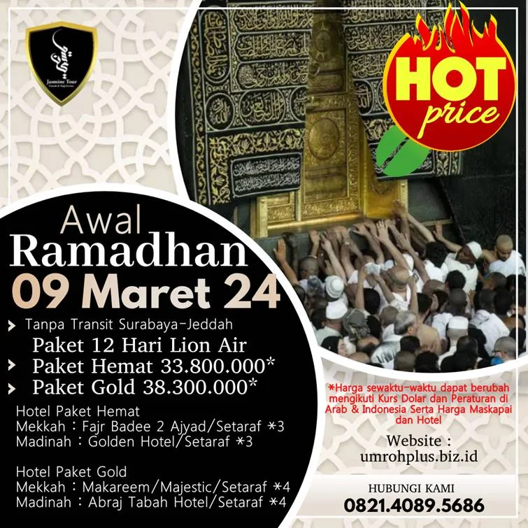 Harga Umroh Ramadhan Tuban Awal Ramadhan Berangkat Dari Surabaya