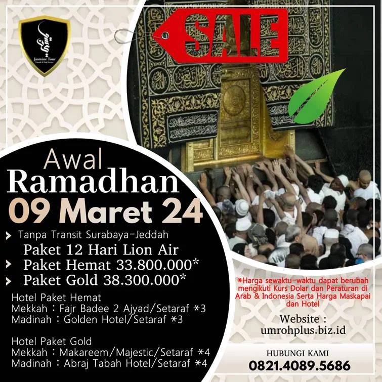 Biaya Umroh Ramadhan Surabaya Awal Ramadhan Murah