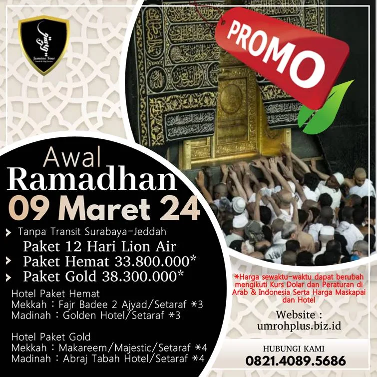 Jadwal Umroh Ramadhan Bojonegoro Awal Ramadhan Berangkat Dari Surabaya