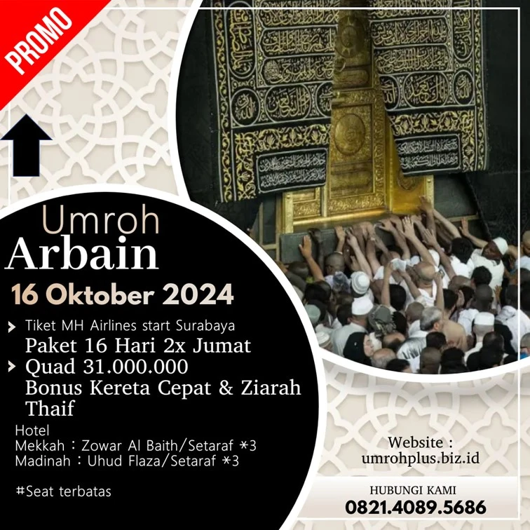 Harga Umroh Arbain 2024 Kota Malang