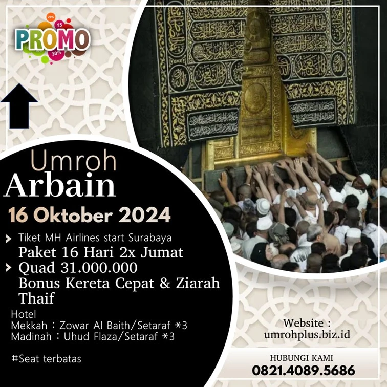 Jadwal Umroh Arbain 2024 Kabupaten Blitar