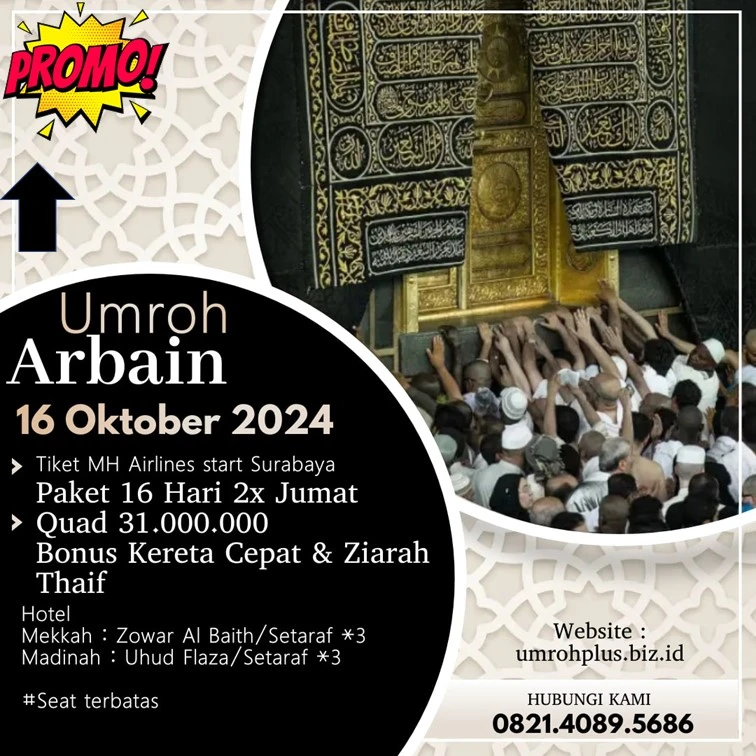 Biaya Umroh Arbain 2024 Kabupaten Malang