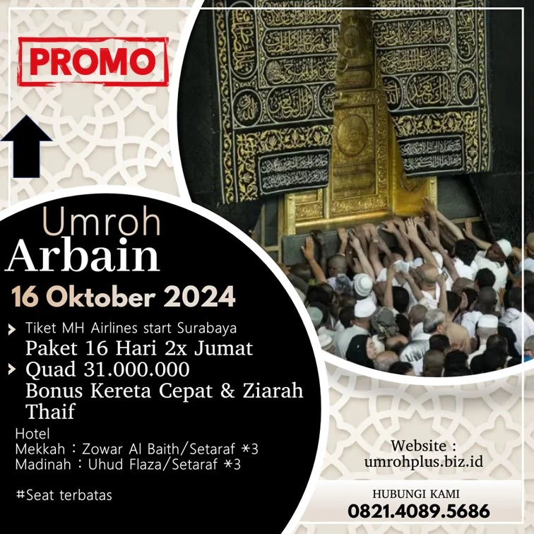 Jadwal Umroh Arbain 2024 Kabupaten Gresik