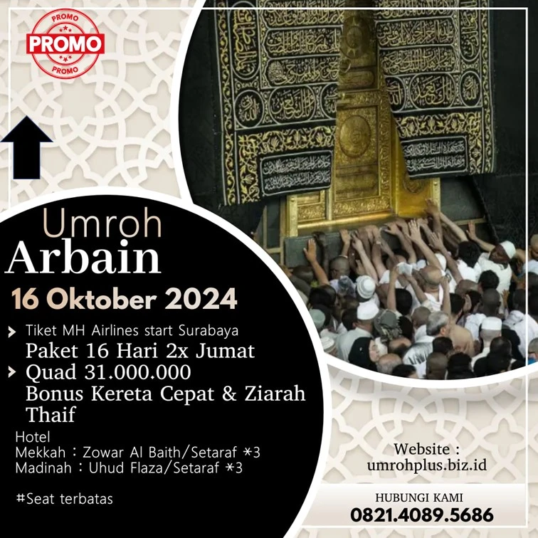 Harga Umroh Arbain 2024 Kabupaten Bangkalan