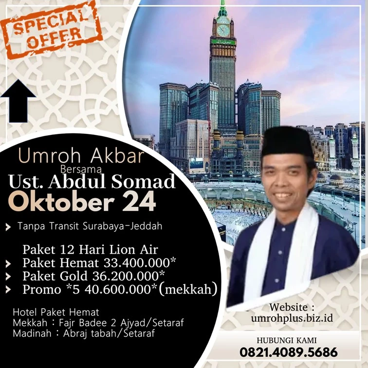 Paket Umroh Ustadz Abdul Somad 2024 Kota Malang