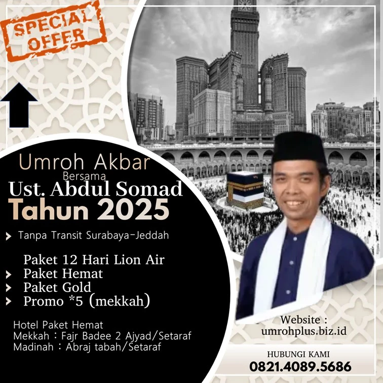 Paket Umroh Ustadz Abdul Somad 2025 Kabupaten Pacitan