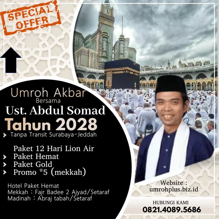Paket Umroh Ustadz Abdul Somad 2028 Kota Blitar