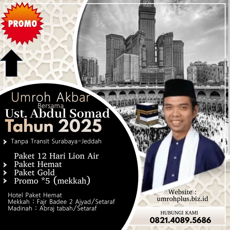 Paket Umroh Ustadz Abdul Somad 2025 Kabupaten Mojokerto