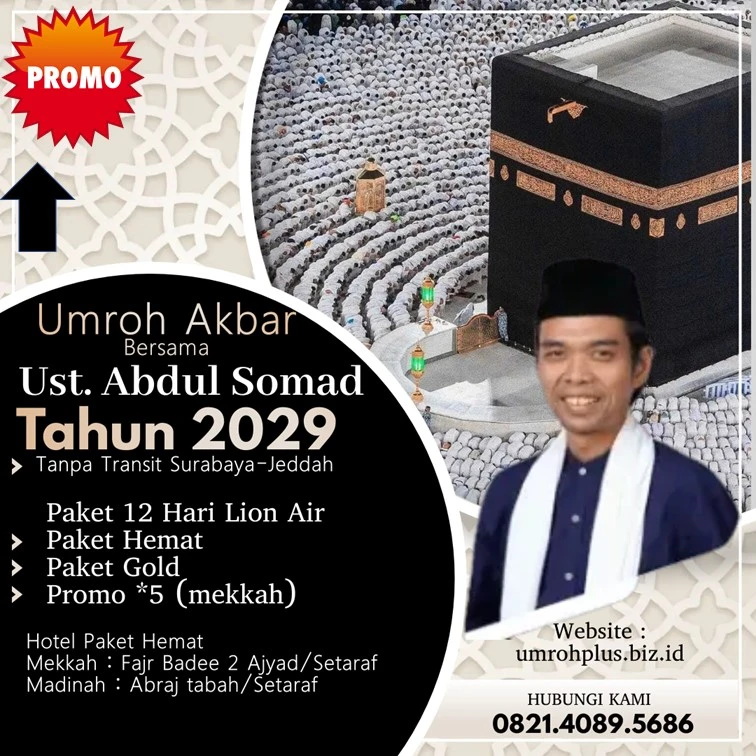 Biaya Umroh Ustadz Abdul Somad 2029 Kabupaten Kediri