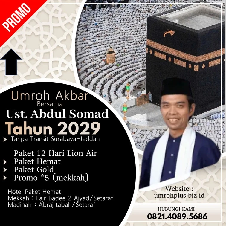 Biaya Umroh Ustadz Abdul Somad 2029 Kabupaten Bojonegoro
