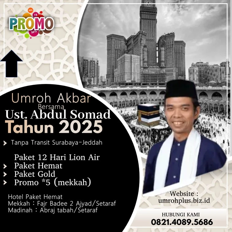 Paket Umroh Ustadz Abdul Somad 2025 Kabupaten Lamongan