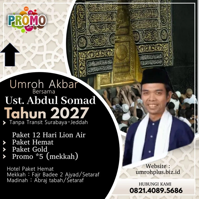 Jadwal Umroh Ustadz Abdul Somad 2027 Kabupaten Ngawi