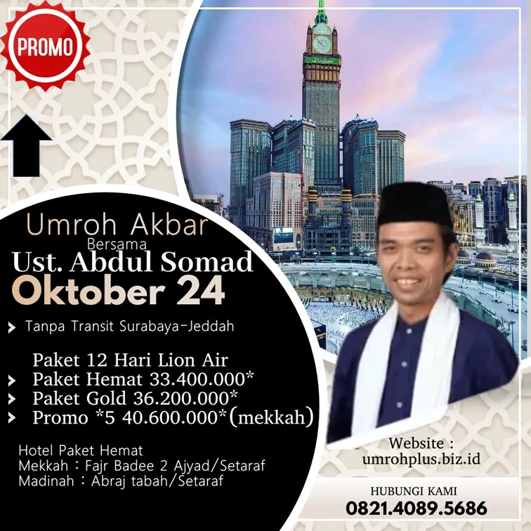Paket Umroh Ustadz Abdul Somad 2024 Kabupaten Ponorogo