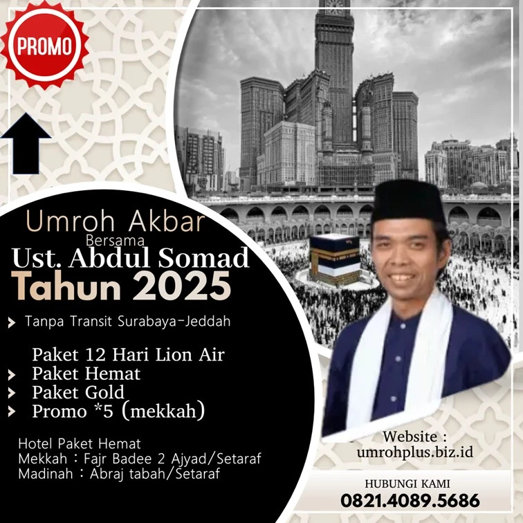 Jadwal Umroh Ustadz Abdul Somad 2025 Kabupaten Pamekasan