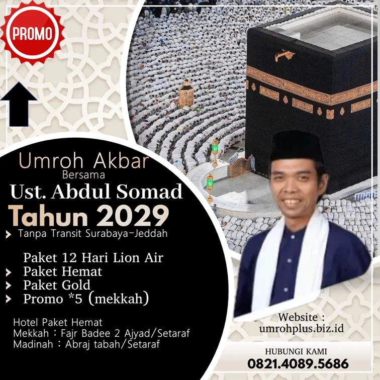 Biaya Umroh Ustadz Abdul Somad 2029 Kabupaten Bondowoso