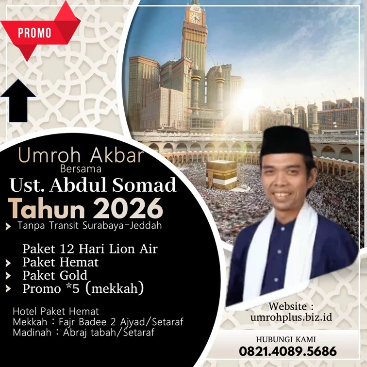 Biaya Umroh Ustadz Abdul Somad 2026 Kota Surabaya