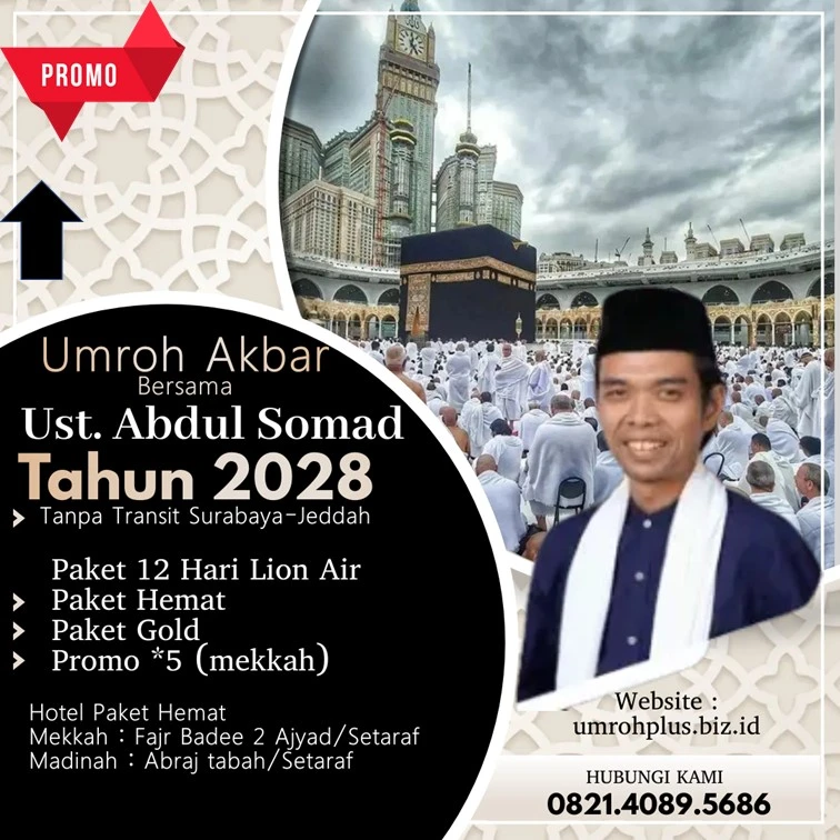 Paket Umroh Ustadz Abdul Somad 2028 Kabupaten Bojonegoro