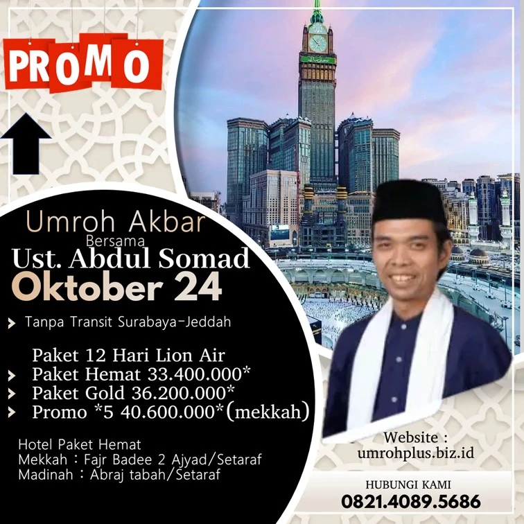 Paket Umroh Ustadz Abdul Somad 2024 Kabupaten Tulungagung