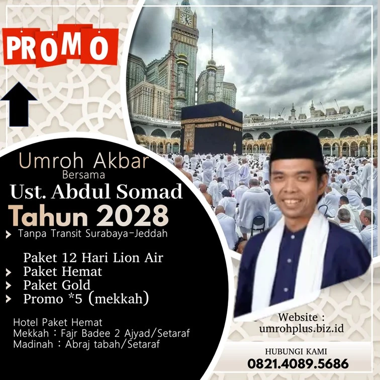 Paket Umroh Ustadz Abdul Somad 2028 Kabupaten Banyuwangi