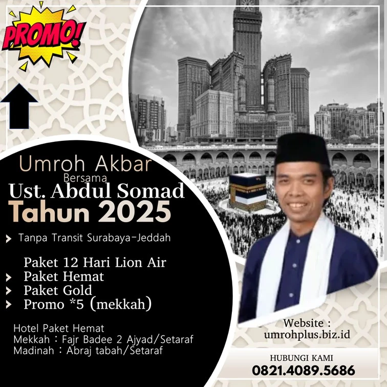 Paket Umroh Ustadz Abdul Somad 2025 Kabupaten Ngawi