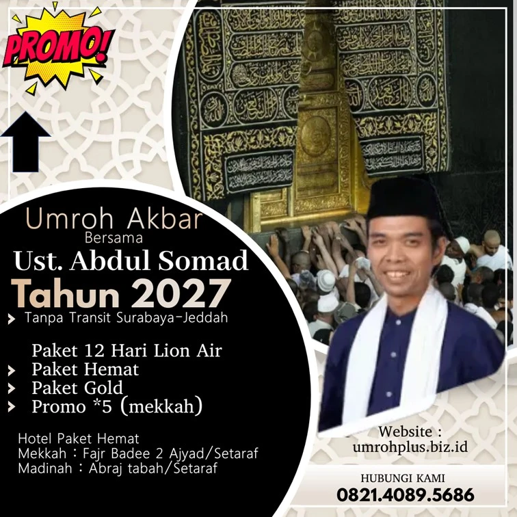 Biaya Umroh Ustadz Abdul Somad 2027 Kabupaten Mojokerto