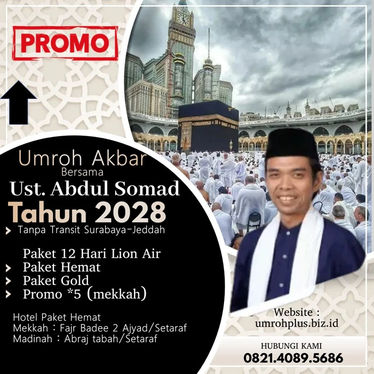 Paket Umroh Ustadz Abdul Somad 2028 Kota Mojokerto
