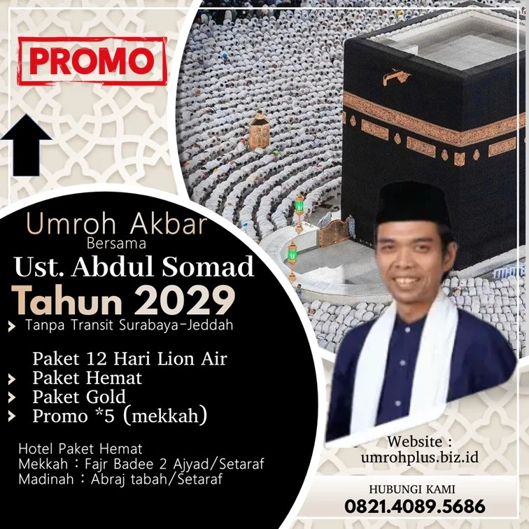 Paket Umroh Ustadz Abdul Somad 2029 Kabupaten Bondowoso